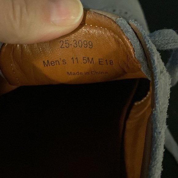 Johnston & Murphy Men's Ellington Gray Wingtip Oxford Style 25-3099 Size 11.5M - Picture 5 of 7